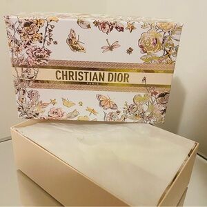 Christian Dior Floral Gift Box Dior Box Dior Papers Gold Pink Christian Dior Box